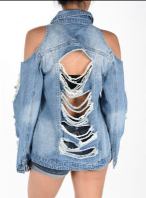 Shoulders Out Denim Jacket