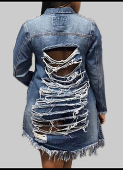 Denim Distress Jacket